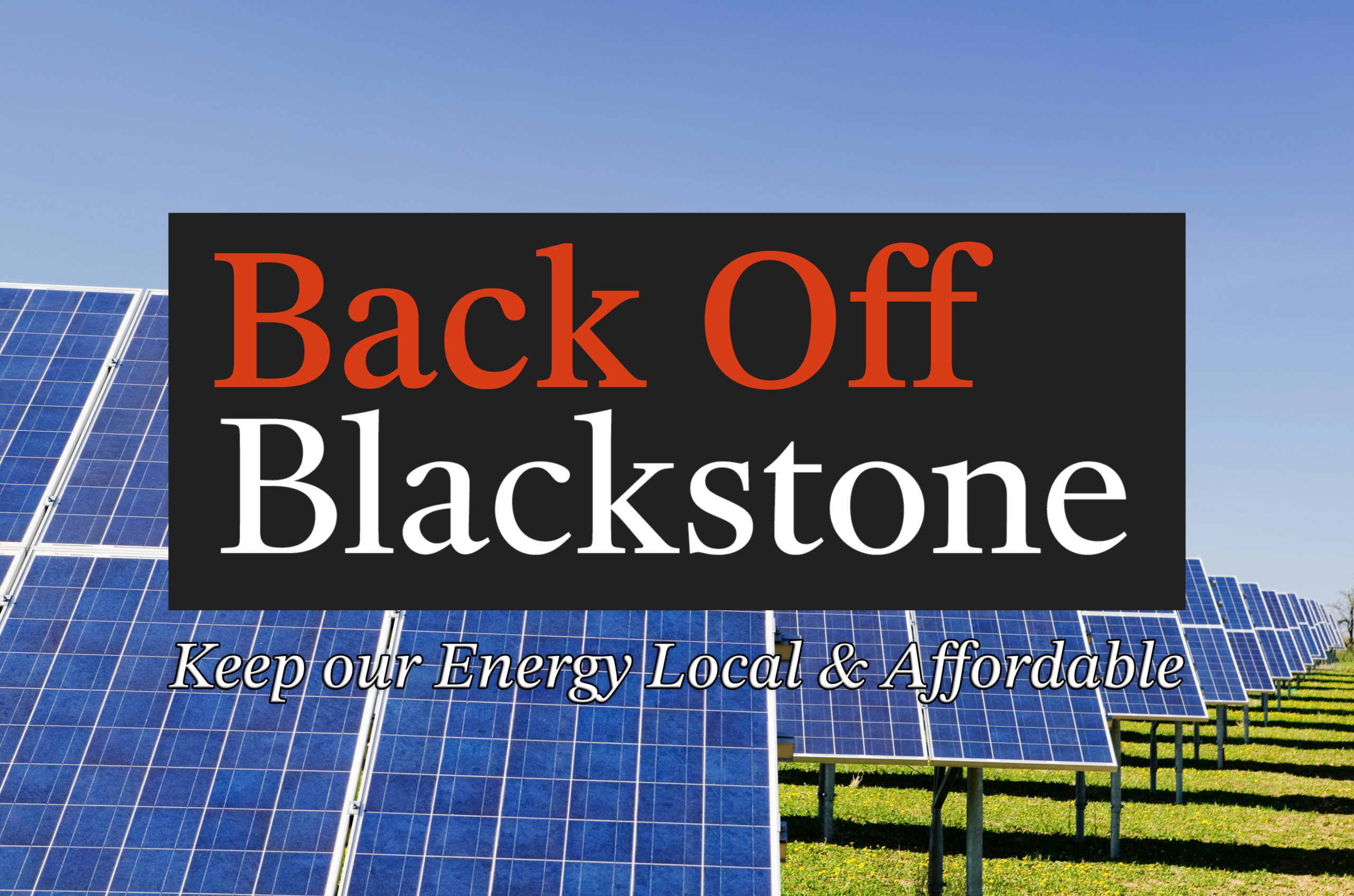 Sign the Petition: Back Off, Blackstone
